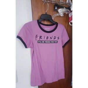 Friends Juniors-Womens Crew Neck Short Sleeve Graphic T-Shirt - S